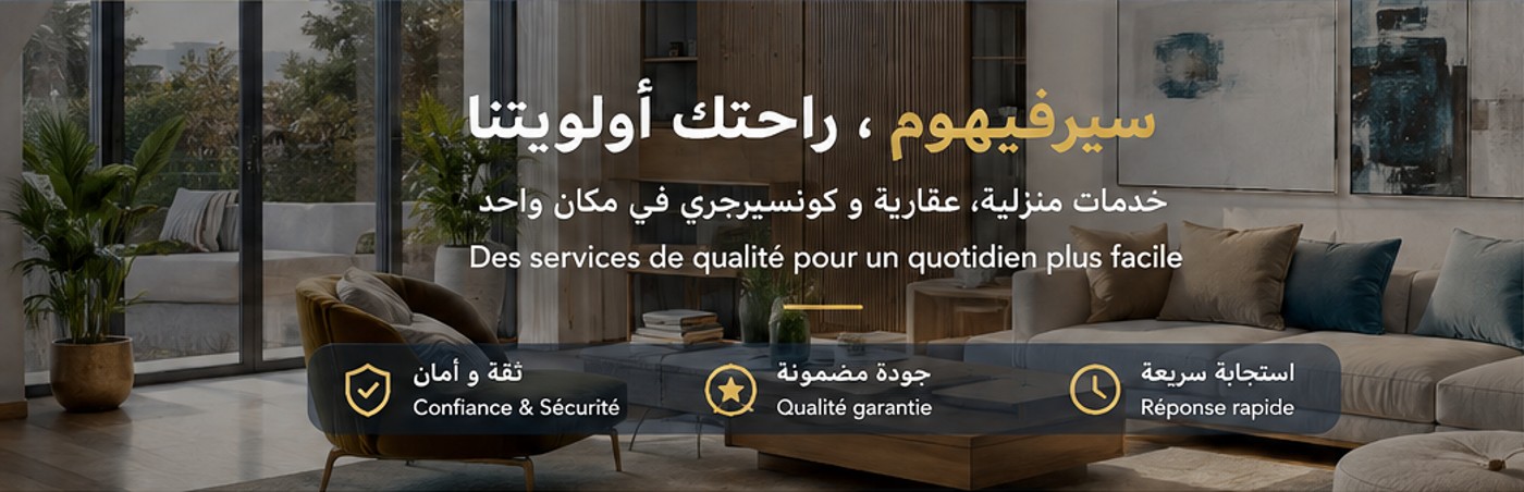 منزل عصري يمثل خدمات ServiHome Maroc